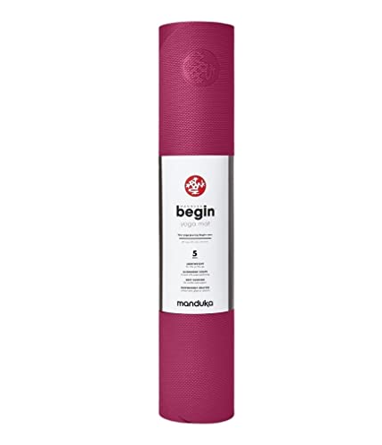 Manduka Begin - Tappetino unisex per yoga e pilates, 172 cm, perfetto per principianti