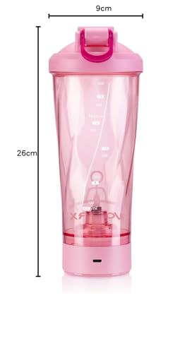 VOLTRX Shaker per Proteine Elettrico,600ml-Bottiglia Shaker Elettrica per Proteine,Shaker Elettrico Usb,Senza BPA,Shaker Elettrico per Proteine,Ricaricabile,Impermeabile,Shaker Elettrico Colorato