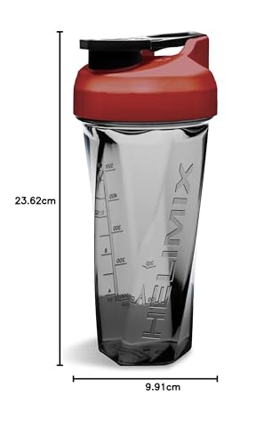 HELIMIX 1,5 Vortex Blender Shaker bottiglia contiene fino a 828 ml | Nessuna palla o frusta | Prodotto negli Stati Uniti | Portatile pre allenamento Proteine del siero di latte shaker tazza | Mescola