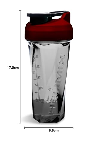 HELIMIX 1,5 Vortex Blender Shaker bottiglia contiene fino a 828 ml | Nessuna palla o frusta | Prodotto negli Stati Uniti | Portatile pre allenamento Proteine del siero di latte shaker tazza | Mescola