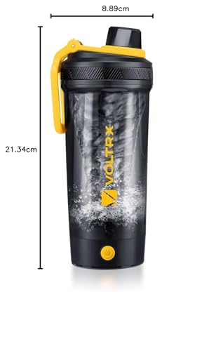 VOLTRX Bottiglia shaker, frullatore elettrico per frullati proteici ricaricabile USB C, tazze shaker per frullati proteici e frullati sostitutivi dei pasti, senza BPA, in Tritan