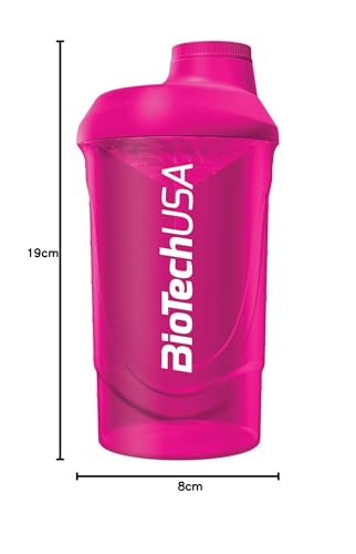 BioTechUSA Wave Shaker | Bottiglia shaker | 100% a prova di perdite | Miscelazione migliorata | Durevole e sicura | Facile da usare e da pulire, 600 ml, Ciano