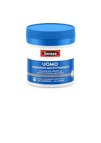 Swisse Multivitaminico Uomo 50+ - 30 Compresse - Integratore multivitaminico per uomo con vitamine, minerali ed erbe naturali