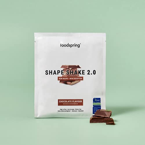 Foodspring Shape Shake 2.0, Bustine Monoporzione, 10 x 60 g, Sostituto pasto per il controllo del peso*, Ricco di proteine, Vitamine e minerali