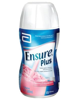 Ensure Plus Supplemento Nutrizionale Ipercalorico con Proteine, privo di Fibre |Formato bevanda| Alimento a fini medici speciali completo e bilanciato | Confezione 4x200ml Gusto Vaniglia