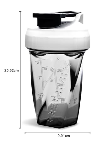 HELIMIX 1,5 Vortex Blender Shaker bottiglia contiene fino a 828 ml | Nessuna palla o frusta | Prodotto negli Stati Uniti | Portatile pre allenamento Proteine del siero di latte shaker tazza | Mescola