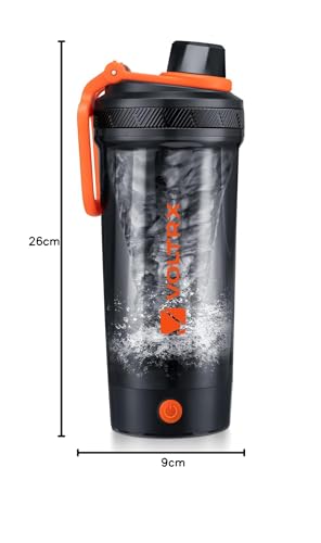 VOLTRX Bottiglia shaker, frullatore elettrico per frullati proteici ricaricabile USB C, tazze shaker per frullati proteici e frullati sostitutivi dei pasti, senza BPA, in Tritan