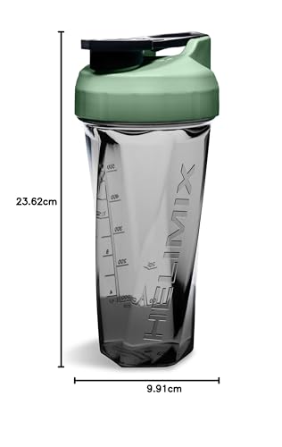 HELIMIX 1,5 Vortex Blender Shaker bottiglia contiene fino a 828 ml | Nessuna palla o frusta | Prodotto negli Stati Uniti | Portatile pre allenamento Proteine del siero di latte shaker tazza | Mescola