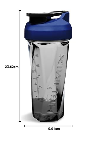 HELIMIX 1,5 Vortex Blender Shaker bottiglia contiene fino a 828 ml | Nessuna palla o frusta | Prodotto negli Stati Uniti | Portatile pre allenamento Proteine del siero di latte shaker tazza | Mescola