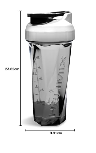 HELIMIX 1,5 Vortex Blender Shaker bottiglia contiene fino a 828 ml | Nessuna palla o frusta | Prodotto negli Stati Uniti | Portatile pre allenamento Proteine del siero di latte shaker tazza | Mescola