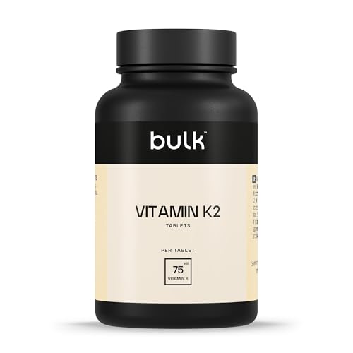 Bulk Compresse da 75μg di Vitamina K2, 75ug, 90 Compresse, 90 porzioni