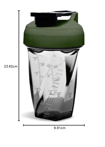 HELIMIX 1,5 Vortex Blender Shaker bottiglia contiene fino a 828 ml | Nessuna palla o frusta | Prodotto negli Stati Uniti | Portatile pre allenamento Proteine del siero di latte shaker tazza | Mescola