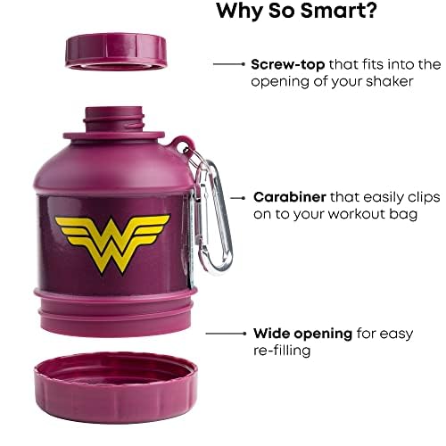 SmartShake Whey2Go Imbuto, scatola di proteine, scatola di conservazione, 110 ml, DC Batman