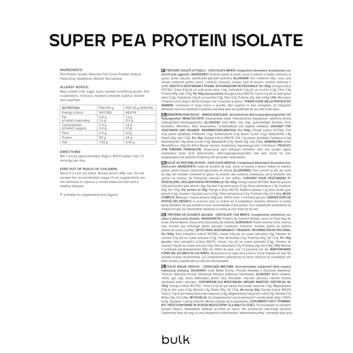 Bulk Proteine isolate di piselli, Frullato proteico vegano, Noce di cocco, 1kg, 33 porzioni