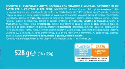 Pesoforma Biscotti Lampone e Mela, Pasto sostitutivo proteico, Per rimettersi in forma con gusto, Solo 219 calorie, Nuovo formato, 16 biscotti, 8 pasti sostitutivi