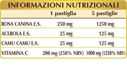 Dr. Giorgini Integratore Alimentare, Vitamina C Pura Pastiglie, 180 Unità, 90 Grammi