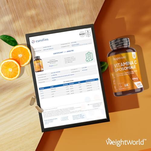 Vitamina C Liposomiale, Sistema Immunitario, Ossa, Pelle, Stanchezza, Vitamina C Pura 180 Capsule, Vitamina C 1000mg Vegan, Vit C Liposomiale Acido Ascorbico 3 Mesi, Vitamina C Naturale Alto Dosaggio