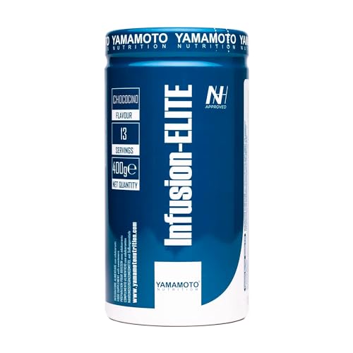 Yamamoto Nutrition Infusion-ELITE 400 gr, Integratore Alimentare con Proteine del Siero di Latte Isolate e Idrolizzate, Albume e Caseina, Ottimo per il Recupero Post-Workout, Gusto Chococino