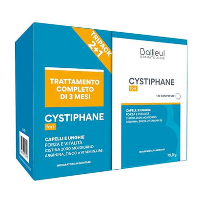 Cystiphane Confezione da 120 Compresse - Integratore alimentare contiene amminoacidi, vitamina B6 e zinco. Contribuisce alla crescita di Capelli e Unghie