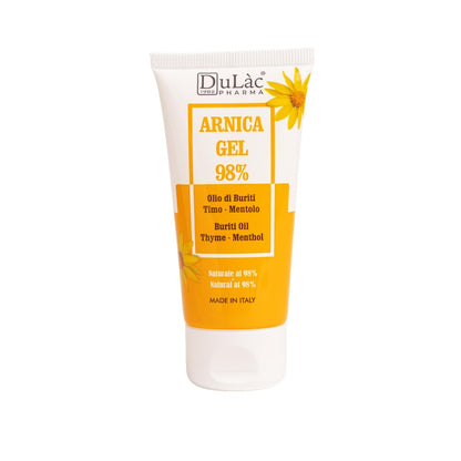 Dulàc - Arnica Per Cavalli Uso Umano Gel 50 ml, Arnica Forte 98% Non unge, Formula Naturale, Azione Intensa per Massaggi a Muscoli e Articolazioni, Mentolo, Dermatologicamente Testato, Made in Italy