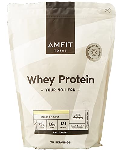 Marchio Amazon - Amfit Nutrition Proteine del Siero di Latte in Polvere, Nocciola e Cioccolato, 33 porzioni, 1 kg (Confezione da 1)