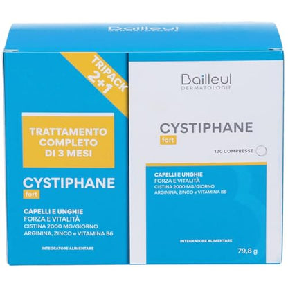 Cystiphane Confezione da 120 Compresse - Integratore alimentare contiene amminoacidi, vitamina B6 e zinco. Contribuisce alla crescita di Capelli e Unghie