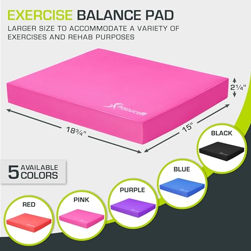 Exercise Balance Pad, Non-Slip Cushioned Foam Mat & Knee Pad for Fitness and Stability Training, Yoga, Physical Therapy, L and XL