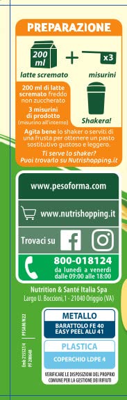 Pesoforma Smoothie Frutti di Bosco, Pasto sostitutivo per il controllo del peso, Smoothie gustoso che aiuta a rimettersi in forma, Ricco in proteine e fibre, Solo 202 calorie, 16 pasti, 436 gr