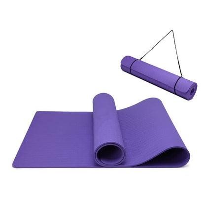 Oak & Tea Tappetino da yoga, tappetino da yoga spesso antiscivolo per donne/uomini, tappetini per esercizi per la casa palestra con cinghia di trasporto, tappetino ecologico in TPE per yoga, meditazione, pilates, 183 x 61 x 0,6 cm