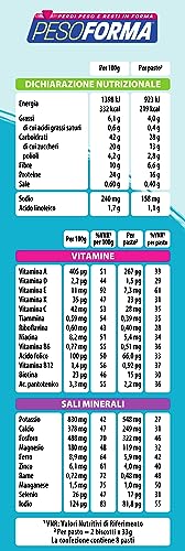 Pesoforma Biscotti Lampone e Mela, Pasto sostitutivo proteico, Per rimettersi in forma con gusto, Solo 219 calorie, Nuovo formato, 16 biscotti, 8 pasti sostitutivi