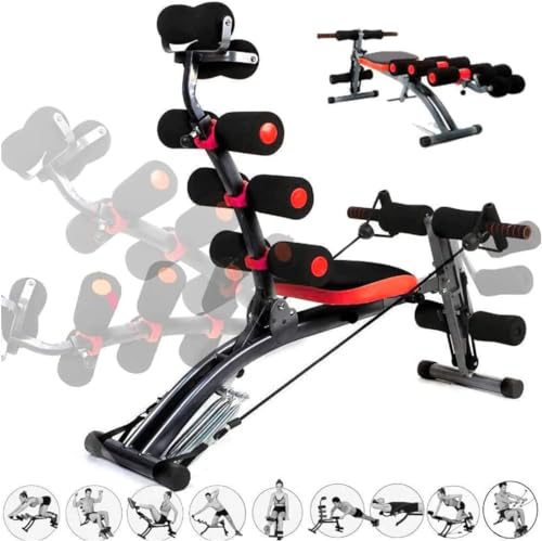 TechFit Panca Multifunzione Total Trainer - Rivoluzionario Panca Addominali, Pieghevole, Ideale per Muscoli Addominali, Vita, Schiena, Spalle, Gambe, Supporto Addome Fermo, Piattaforma di Resistenza