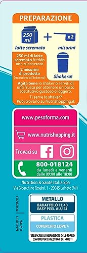 PESOFORMA CHOCO SMOOTHIE, Pasto Sostitutivo per il Controllo del Peso, Smoothie Gustoso che Aiuta a Rimettersi in Forma, Ricco in Proteine e Fibre, Solo 205 Calorie, 20 pasti, 540 gr