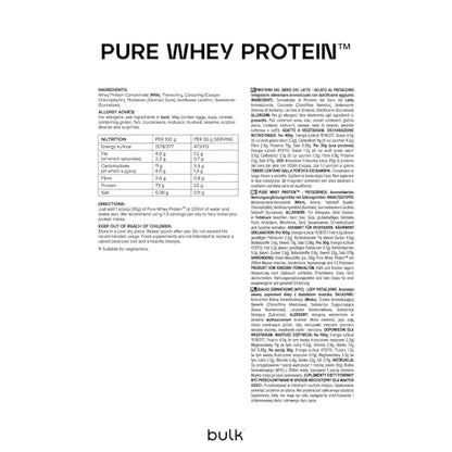 Bulk Pure Whey Protein, Cioccolato, 500 g, 16 porzioni