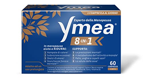 Ymea 8 In 1 Integratore Alimentare Esperto Della Menopausa, Ideale Contro Gli 8 Disturbi Più Comuni Della Menopausa, Supporta Il Metabolismo E La Salute Delle Ossa, 30 Compresse