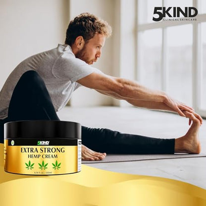 5kind crema canapa extra forte 100 ml - Crema Muscolare Idratante e Ricca Di Estratti Naturali. Calma Piedi, Spalle e Ginocchia