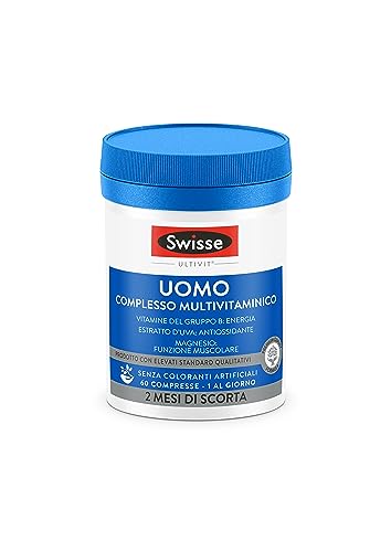 Swisse Multivitaminico Uomo 50+ - 30 Compresse - Integratore multivitaminico per uomo con vitamine, minerali ed erbe naturali