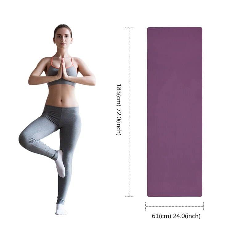 Oak & Tea Tappetino da yoga, tappetino da yoga spesso antiscivolo per donne/uomini, tappetini per esercizi per la casa palestra con cinghia di trasporto, tappetino ecologico in TPE per yoga, meditazione, pilates, 183 x 61 x 0,6 cm