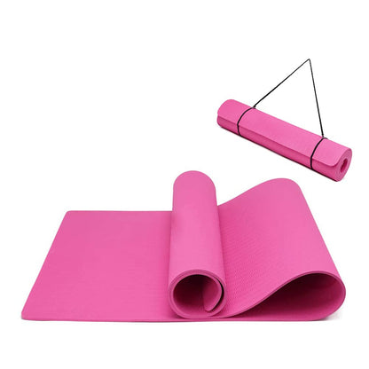 Oak & Tea Tappetino da yoga, tappetino da yoga spesso antiscivolo per donne/uomini, tappetini per esercizi per la casa palestra con cinghia di trasporto, tappetino ecologico in TPE per yoga, meditazione, pilates, 183 x 61 x 0,6 cm