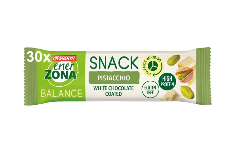 Enervit, Enerzona Protein Snack 40-30-30 Gusto Noir Cioccolato Fondente, 30 Barrette Proteiche da 33gr Dieta a Zona con Proteine del Latte e Fibre, Senza Olio di Palma