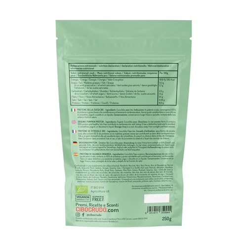 Proteine del Riso in Polvere Bio - 80% Proteina - 500g. Proteine Naturalmente Senza Lattosio e Glutine. Proteine Vegane Vegetali e Biologiche Senza Zucchero. Organic and Vegan Rice Protein Powder.