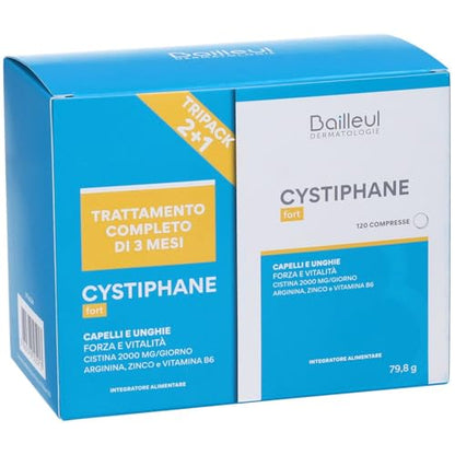 Cystiphane Confezione da 120 Compresse - Integratore alimentare contiene amminoacidi, vitamina B6 e zinco. Contribuisce alla crescita di Capelli e Unghie