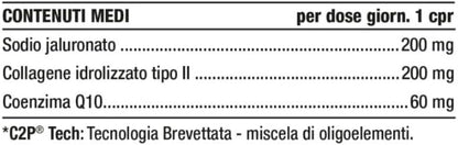 NUTRIVA Jaluronicos, Integratore Alimentare a Base di Acido Jaluronico, Collagene di Tipo II e Coenzima Q10, Ideale per il Benessere della Pelle, Contrasta l'Invecchiamento Cutaneo - 30 Compresse