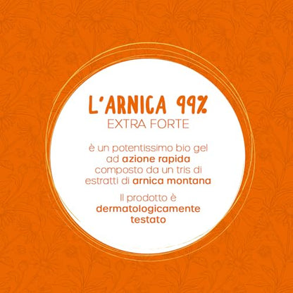 Saf.Nutraceutica - L'Arnica 99% per Cavalli Uso Umano Extra Forte, Biogel a Rapida Azione, 99% Naturale, Super Concentrata Made in italy con Arnica Montana, Dermatologicamente Testato, 500 ml