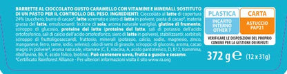 Pesoforma Barrette Fondente Amabile, Pasto sostitutivo proteico, Barrette per il controllo del peso, Barrette proteiche al cioccolato per restare in forma, Solo 236 calorie, 12x31g