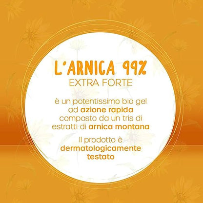 Saf.Nutraceutica - L'Arnica 99% per Cavalli Uso Umano Extra Forte, Biogel a Rapida Azione, 99% Naturale, Super Concentrata Made in italy con Arnica Montana, Dermatologicamente Testato, 500 ml