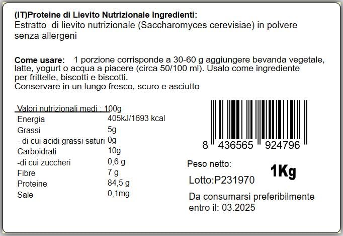 F Energy Feelings Proteine di Piselli in Polvere BIO 1 Kg / 82% Proteine Vegetali/Proteine Vegane Massa Muscolare e Dimagrire/Senza Zuccheri Aggiunti, Lattosio né Glutine