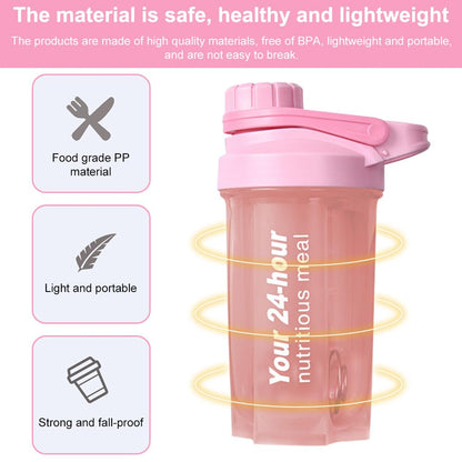 EACHPT Protein Shaker,Shaker per proteine da 600 ml per frullati di integratori,shaker per proteine con tappo a vite,setaccio e scala graduata|A prova di perdite,senza BPA