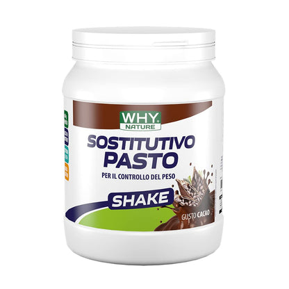 WHY NATURE SOSTITUTIVO PASTO - Sostitutivo Pasto - A Base di Proteine del Latte in Polvere, Carboidrati, Vitamine e Minerali - Senza Glutine - Gusto Banana Vaniglia - 480 Gr