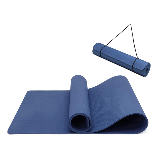 Oak & Tea Tappetino da yoga, tappetino da yoga spesso antiscivolo per donne/uomini, tappetini per esercizi per la casa palestra con cinghia di trasporto, tappetino ecologico in TPE per yoga, meditazione, pilates, 183 x 61 x 0,6 cm