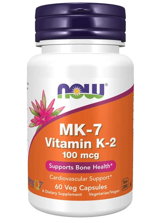 NOW Foods MK-7 Vitamina K-2, 100 mcg, 60 vcaps